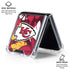 NFL Kansas City Chiefs Tropical Print Galaxy Z Flip6 Clear Case
