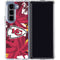 NFL Kansas City Chiefs Tropical Print Galaxy Z Fold5 5G Clear Case