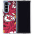 NFL Kansas City Chiefs Tropical Print Galaxy Z Fold5 5G Clear Case