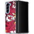 NFL Kansas City Chiefs Tropical Print Galaxy Z Fold5 5G Clear Case
