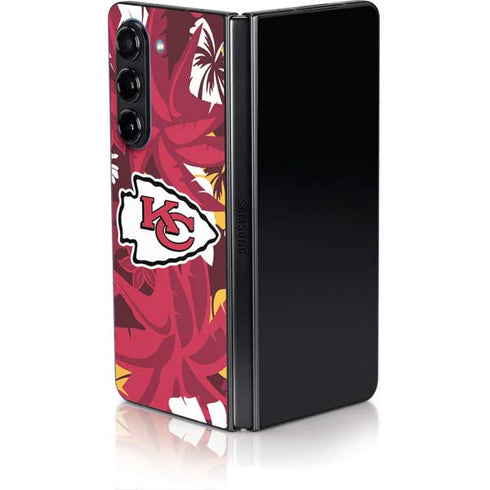 NFL Kansas City Chiefs Tropical Print Galaxy Z Fold5 5G Skin