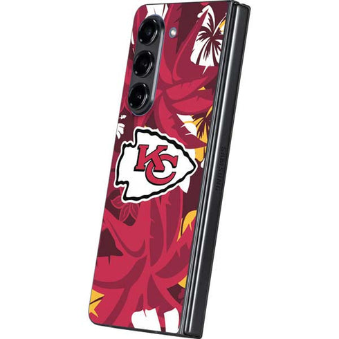 NFL Kansas City Chiefs Tropical Print Galaxy Z Fold5 5G Skin