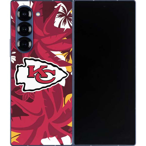 NFL Kansas City Chiefs Tropical Print Galaxy Z Fold6 Skin