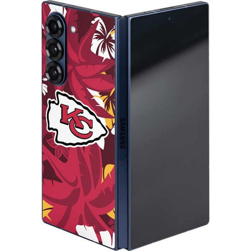 NFL Kansas City Chiefs Tropical Print Galaxy Z Fold6 Skin