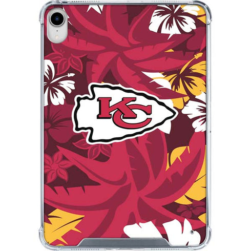 NFL Kansas City Chiefs Tropical Print iPad 11th Gen (2025) Clear Case