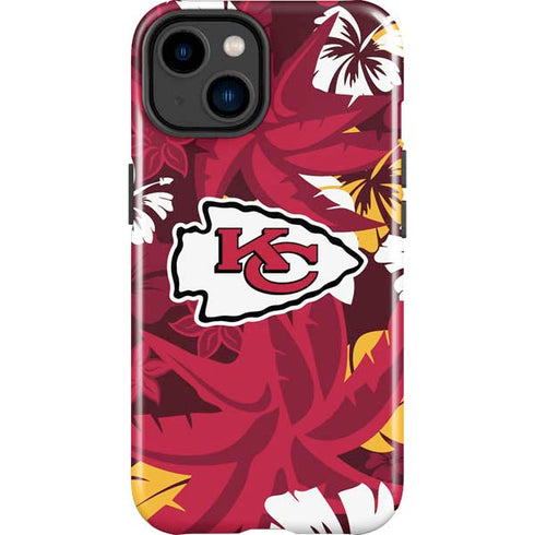 NFL Kansas City Chiefs Tropical Print iPhone 15 Impact Case