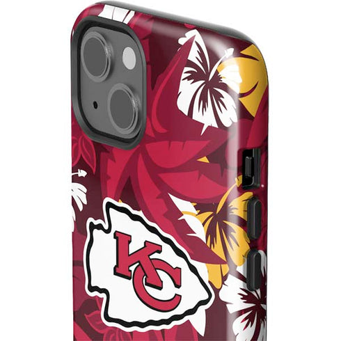 NFL Kansas City Chiefs Tropical Print iPhone 15 Impact Case