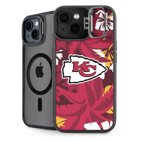 NFL Kansas City Chiefs Tropical Print iPhone 15 Kickstand Case