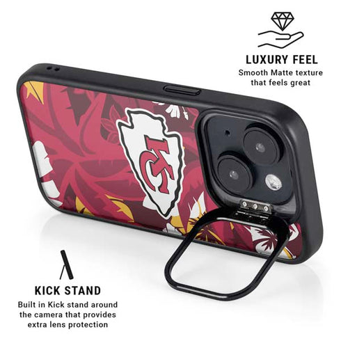 NFL Kansas City Chiefs Tropical Print iPhone 15 Kickstand Case