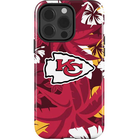 NFL Kansas City Chiefs Tropical Print iPhone 15 Pro Impact Case