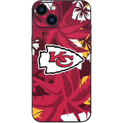 NFL Kansas City Chiefs Tropical Print iPhone 15 Skin