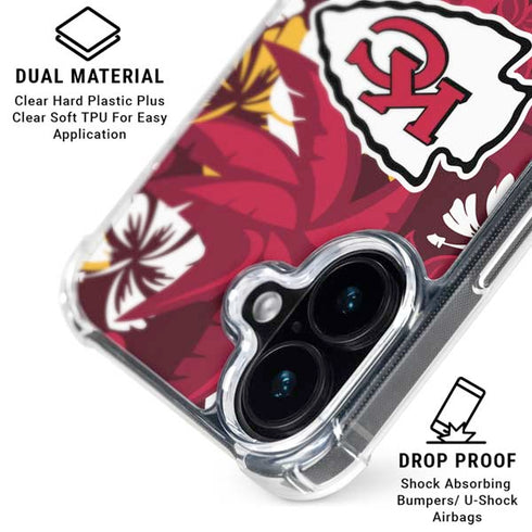 NFL Kansas City Chiefs Tropical Print iPhone 16 MagSafe Case