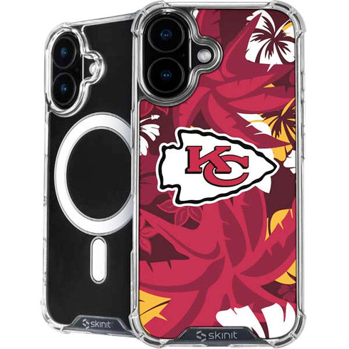 NFL Kansas City Chiefs Tropical Print iPhone 16 Plus MagSafe Case