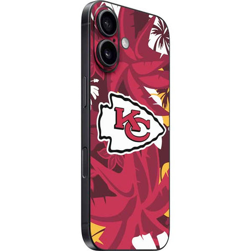 NFL Kansas City Chiefs Tropical Print iPhone 16 Plus Skin