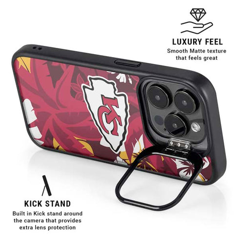 NFL Kansas City Chiefs Tropical Print iPhone 16 Pro Kickstand Case