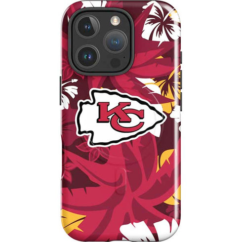 NFL Kansas City Chiefs Tropical Print iPhone 16 Pro Magsafe Impact Case