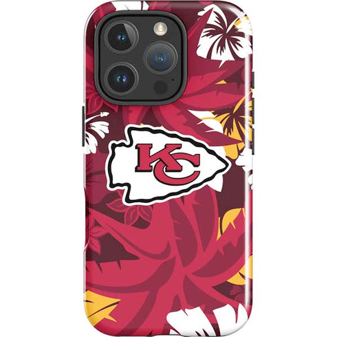 NFL Kansas City Chiefs Tropical Print iPhone 16 Pro Max Impact Case