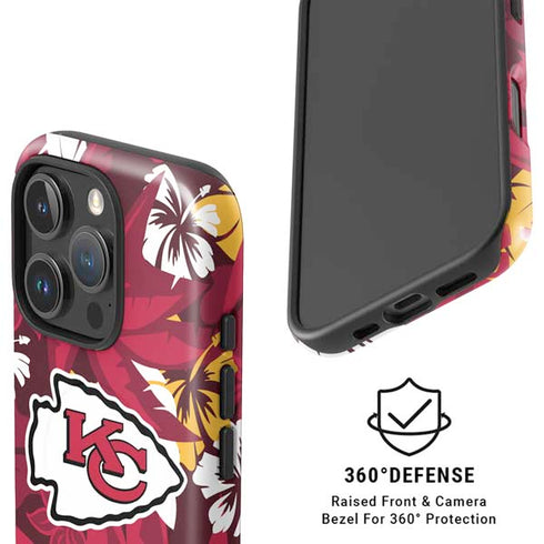 NFL Kansas City Chiefs Tropical Print iPhone 16 Pro Max Magsafe Impact Case