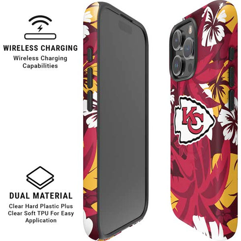 NFL Kansas City Chiefs Tropical Print iPhone 16 Pro Max Magsafe Impact Case