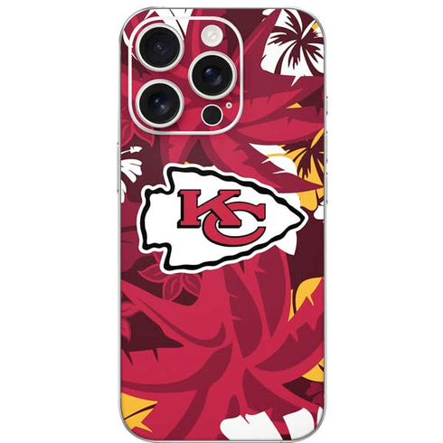 NFL Kansas City Chiefs Tropical Print iPhone 16 Pro Skin