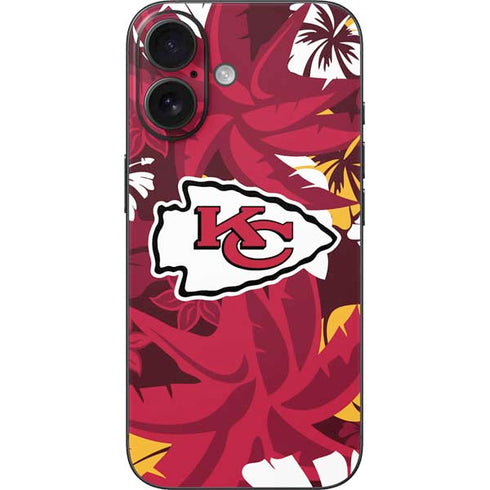 NFL Kansas City Chiefs Tropical Print iPhone 16 Skin