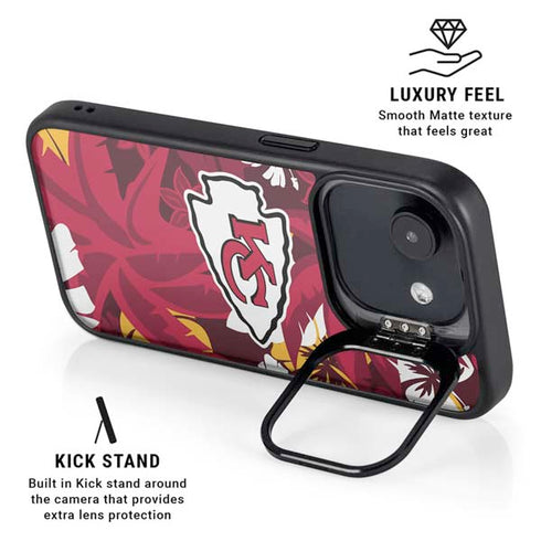 NFL Kansas City Chiefs Tropical Print iPhone 16e Kickstand Case