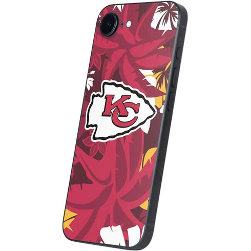 NFL Kansas City Chiefs Tropical Print iPhone 16e Skin