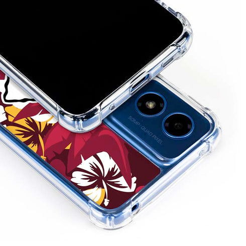 NFL Kansas City Chiefs Tropical Print Moto G 5G (2024) Clear Case