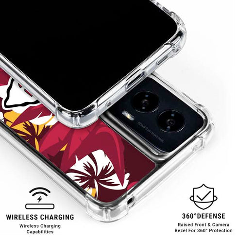 NFL Kansas City Chiefs Tropical Print Moto G Power 5G (2024) Clear Case
