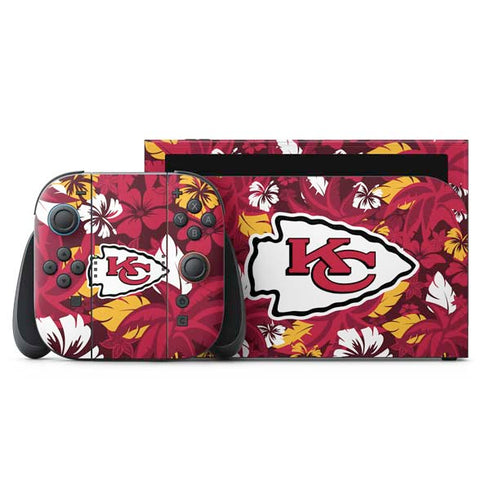 NFL Kansas City Chiefs Tropical Print Nintendo Switch 2 (2025) with Joy-Con Skin
