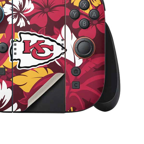 NFL Kansas City Chiefs Tropical Print Nintendo Switch 2 (2025) Joy-Con Controller Skin