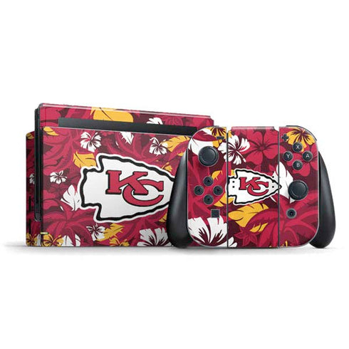 NFL Kansas City Chiefs Tropical Print Nintendo Skins