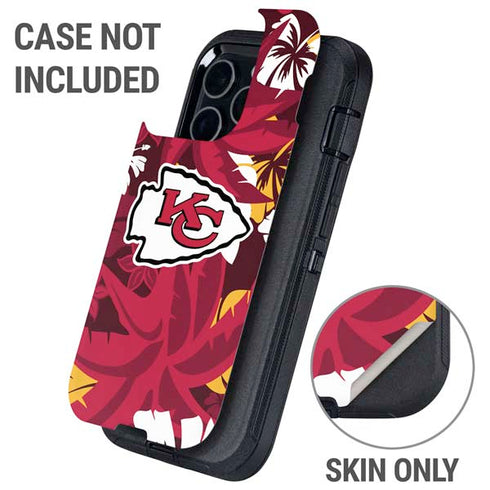NFL Kansas City Chiefs Tropical Print Otterbox Defender iPhone Skin