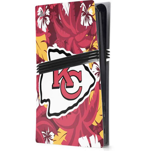 NFL Kansas City Chiefs Tropical Print PS5 Pro Console Skin