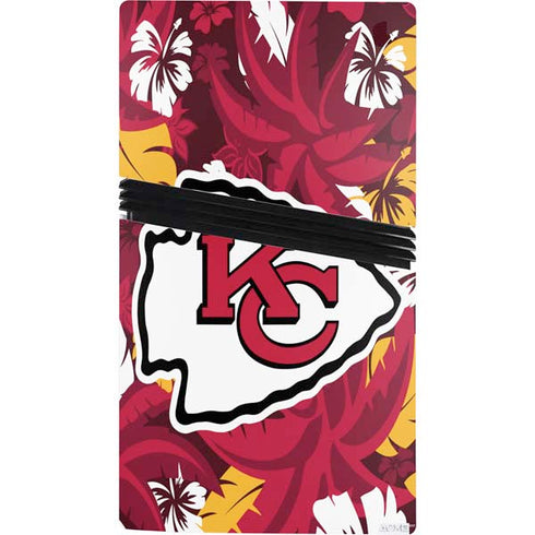 NFL Kansas City Chiefs Tropical Print PS5 Pro Console Skin