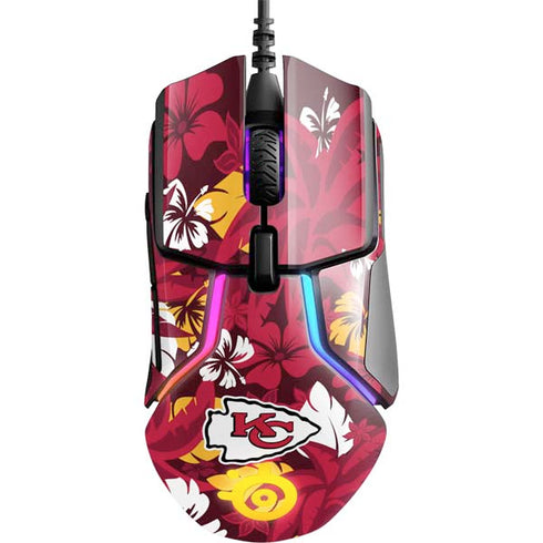 NFL Kansas City Chiefs Tropical Print SteelSeries Rival 600 Gaming Mouse Skin