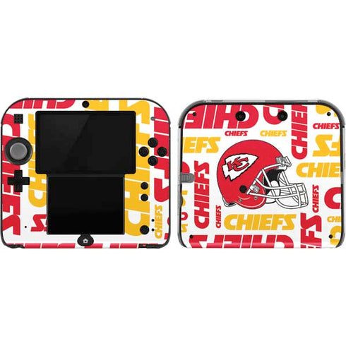 NFL Kansas City Chiefs White Blast Nintendo Skins