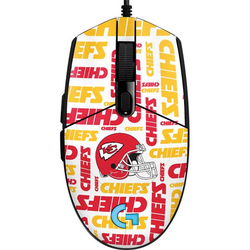 NFL Kansas City Chiefs White Blast G203 Prodigy RGB Wired Gaming Mouse Skin