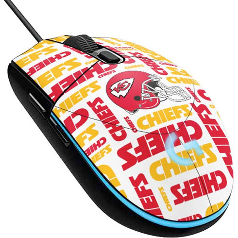 NFL Kansas City Chiefs White Blast G203 Prodigy RGB Wired Gaming Mouse Skin