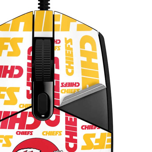 NFL Kansas City Chiefs White Blast G203 Prodigy RGB Wired Gaming Mouse Skin