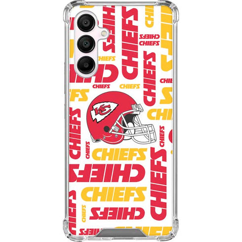 NFL Kansas City Chiefs White Blast Galaxy A16 5G Clear Case