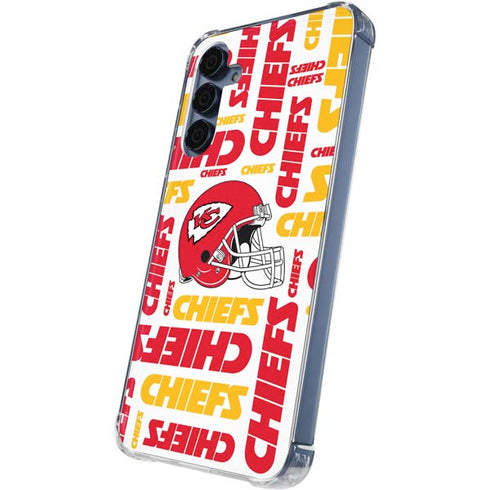 NFL Kansas City Chiefs White Blast Galaxy A35 5G Clear Case