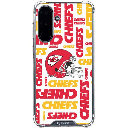 NFL Kansas City Chiefs White Blast Galaxy A36 5G Clear Case