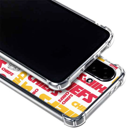 NFL Kansas City Chiefs White Blast Galaxy A36 5G Clear Case