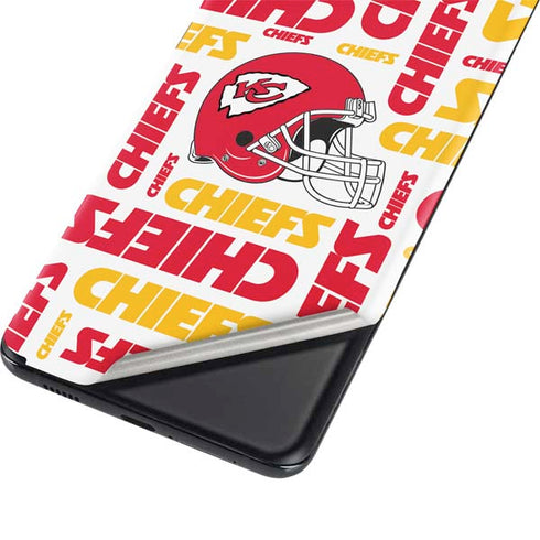 NFL Kansas City Chiefs White Blast Galaxy S21 Ultra 5G Skin