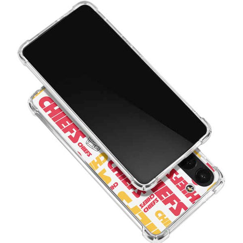 NFL Kansas City Chiefs White Blast Galaxy S24 FE Clear Case