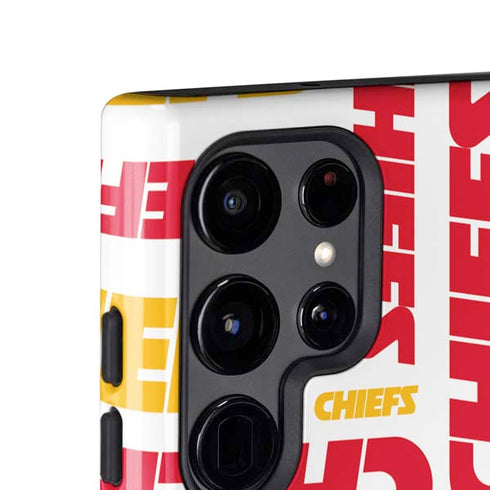 NFL Kansas City Chiefs White Blast Galaxy S25 Ultra Impact Case