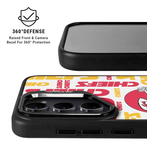 NFL Kansas City Chiefs White Blast Galaxy S25 Ultra Kickstand Case