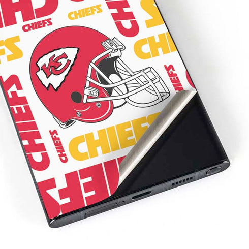 NFL Kansas City Chiefs White Blast Galaxy S25 Ultra Skin
