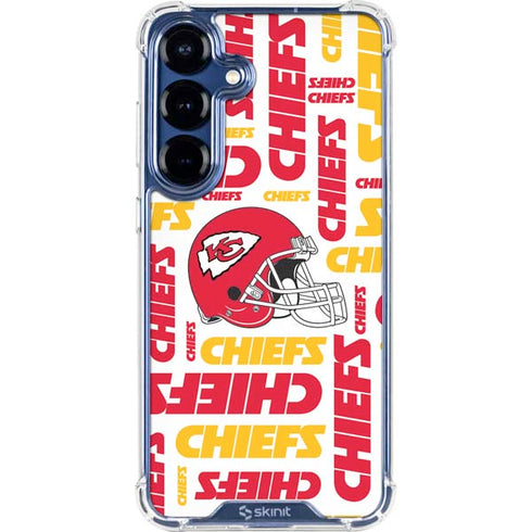 NFL Kansas City Chiefs White Blast Galaxy S25 Plus Clear Case